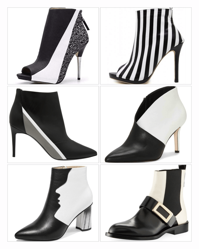 کفش های زنانه سیاه و سفید